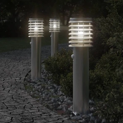 Wegeleuchte Außenleuchte Standleuchte Gartenleuchte Außenlampe Edelstahl vidaXL - Bild 1 von 4