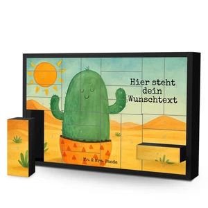 Personalisierter Befüllbarer Adventskalender Kaktus Sonne Design - Geschenk - Bild 1 von 5