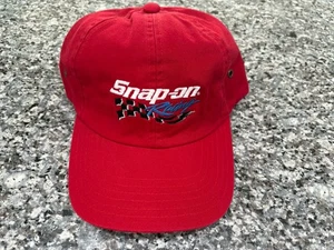 Cappello Rosso Vintage Snap On Racing Taglia Unica Chiusura Metallo Regolazione Nuovo senza etichette - Foto 1 di 5