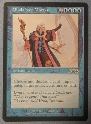 Mind Over Matter LP/NM MTG Exodus 1998 Magic The Gathering Keith Parkinson - Image 1 of 2