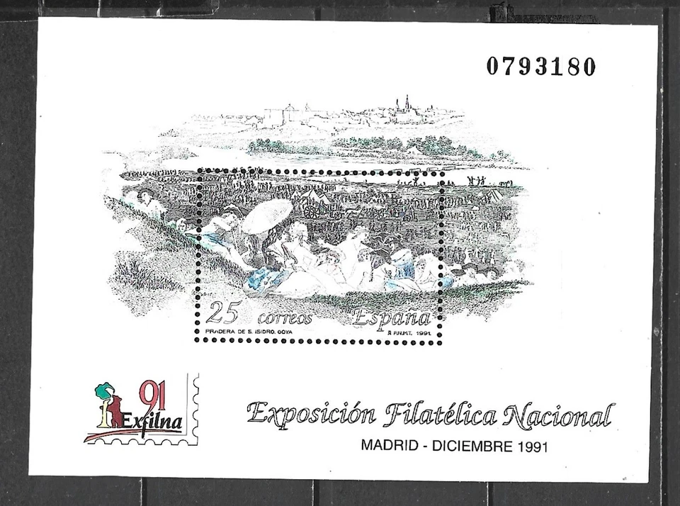 ESPAÑA 1991 SERIE EXFILNA EDIFIL 3145** MNH HOJA BLOQUE HB VER FOTO - Imagen 1 de 1