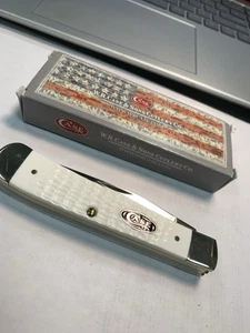 Case Trapper Pocket Knife #6254 SS White Handle 2018 NIB - Picture 1 of 11
