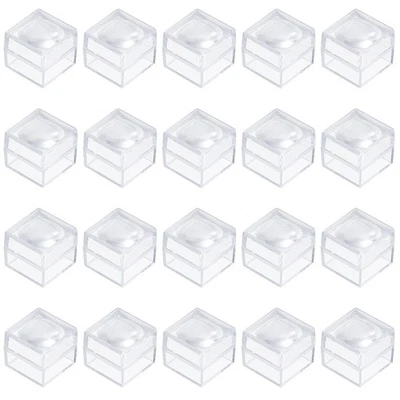 1袋20件装透明塑料环查看器放大镜盒放大镜立方体 — 第 1/4 张图片