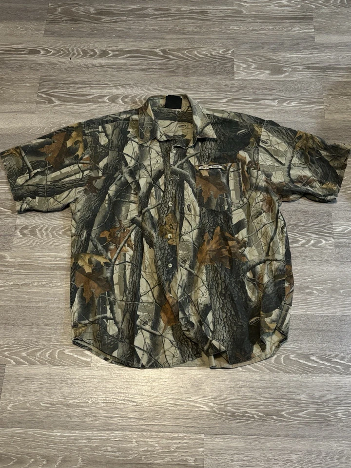 WINCHESTER SUPREME Camouflage Button Short Sleeve shirt Real Tree Men’s Med - Image 1 of 4