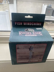 River's Edge Fishbone Windspiel patiniert Fisch Skelett Glocke - Bild 1 von 1