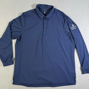 Adidas Founders Club Men's Blue Golf Long Sleeve Polo Size XXL Pawleys Island - Bild 1 von 8