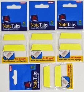 4 Packs Avery 2 x 1-1/2 Note Tabs Index Ultra Notetabs Neon Yellow 20/Pk - Picture 1 of 1