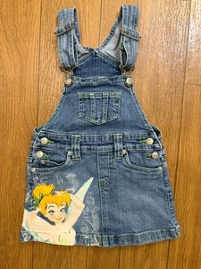 Vintage Tinker bell Disney Catalog Dress Denim Girls XXSmall 2/3 90s Embroidered - Picture 1 of 6