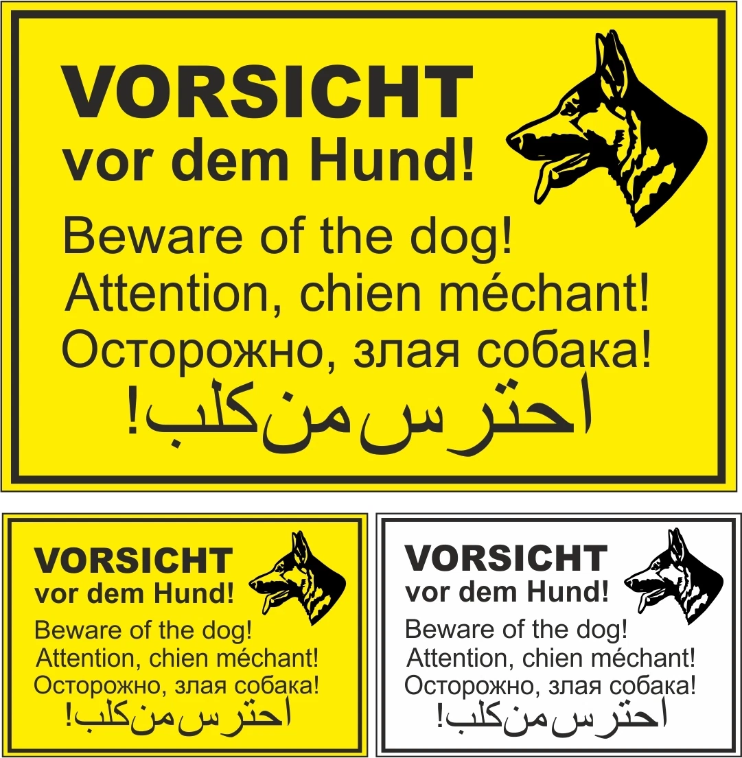 Warnschild „Hier Wacht Ein Hund“ – Kunststoff-Schild Für Garten, Haus Und Einfahrt
