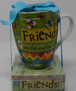 Divinity Boutique Keramikbecher & Notizblock Geschenkset Freunde mehrfarbig *SKU-13* - Bild 1 von 2