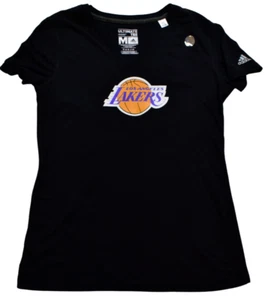 adidas Womens NBA Los Angeles Lakers Black Ultimate Tee Shirt New Medium - Picture 1 of 9