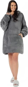 Sienna Hooded Blanket with Ultra Soft Sherpa Lining Warm Cosy Blanket Oversized - Picture 1 of 8