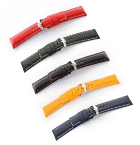 UHRENARMBAND HIRSCH CARBON WATER RESISTANT 18, 20, 22, 24 MM QUICK RELEASE - Picture 1 of 13