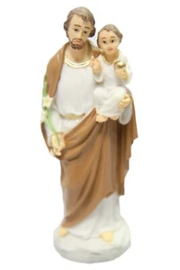 5" Heiliger Josef Jesuskind Kind Katholische Statue Figur Vittoria Italien  - Bild 1 von 2