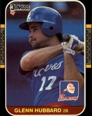 1987 Donruss #634 Glenn Hubbard - NM - Image 1 of 2