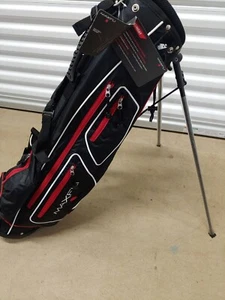 MaxFli Sunday Golf Stand Bag 3 Slot Black/ Red! NEW - Picture 1 of 14