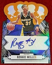 SP Fleer Panini Topps Stadium Club Reggie Miller PSA Autograph Jersey Refractor