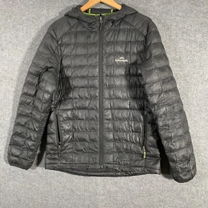 Kathmandu Jacket Mens Medium Black Puffer 600 Fill Thermore Hooded Hiking 5K - Picture 1 of 16