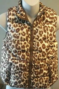 Vest Girl's Justice Brand Outerwear Brown Animal Print Size 12- EUC - Picture 1 of 4