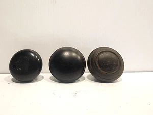 3 Antique  Door Knobs Metal & Porcelain - Picture 1 of 2