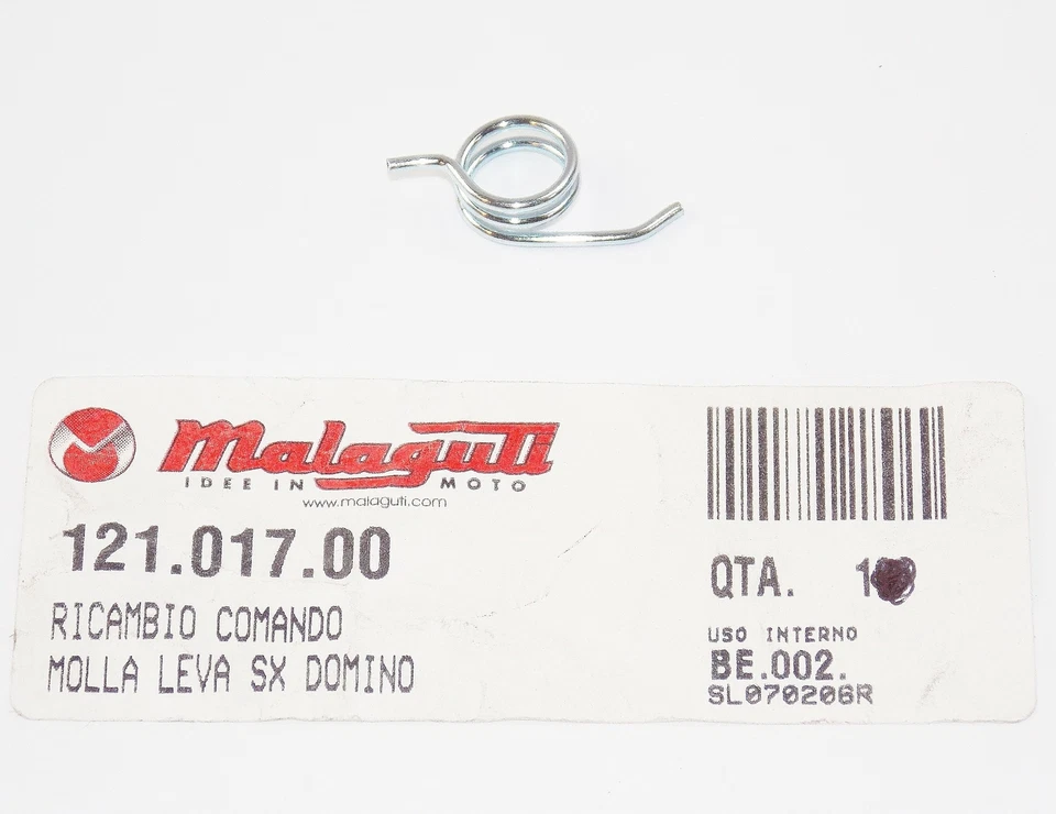 OEM MALAGUTI SCOOTER CIAK 50 MONODISC ARIA KAT EURO 1 LH SPRING LEVER 121.017.00 - Image 1 of 1