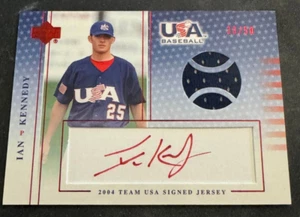 2005 Upper Deck Team USA Signatures Ian Kennedy Rookie RC Red Auto #30/50 - Bild 1 von 1