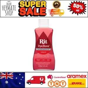 Rare Fabric Liquid Dye Synthetic Dyemore, Racing Red, 7oz for Fabric & Apparel - Picture 1 of 10