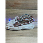 Sperry Top-Sider Boys Firefish Boat Shoe White Brown Moc Toe 2 Eye Lace Up 4