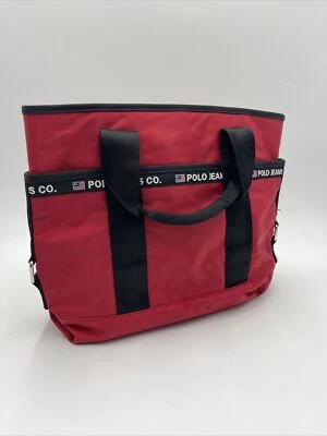 Bolso Polo Ralph Lauren Rojo Nylon Gran Forma #Bagbox Foto 1 de 4
