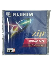 NEW FACTORY SEALED Fujifilm 100 MB Mac Formatted Zip Disk DAMAGED CASE - Picture 1 of 3
