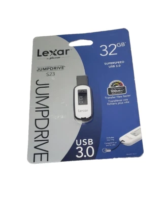 Lexar 32GB JumpDrive S23 Super Speed USB 3.0 - Brand New - Image 1 of 4