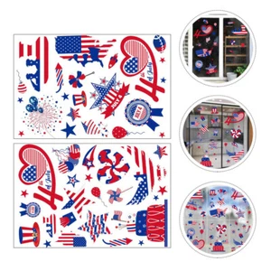 4 Sheets Independence Day Electrostatic Clings for - Afbeelding 1 van 12