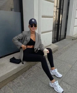 Women Casual Oversized Longline Double Breasted Lightweight Plunge Neck Blazer. - Picture 1 of 36