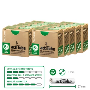 500 filtri - ActiTube EXTRA SLIM Full Flavor 6mm - Filtri ai Carboni Attivi - Photo 1/1