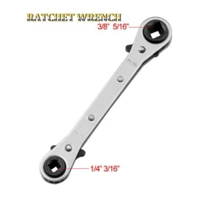 3/16" 4 5/16" 3/8" Double End Ratchet Wrench Air Conditioning Refrigeration - Picture 1 of 8