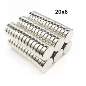 Wholesale 20mmx6mm Super Strong Rare Earth Neodymium Round Disc Magnets 20x6 N50 - Picture 1 of 4