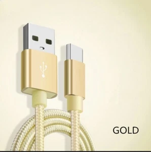 LOT 3-Pack Type-C Nylon Braided Data Sync Charging Cord USB-C Fast Charger - Picture 1 of 15