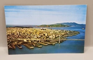 San Francisco CA- California, Aerial View Waterfront Vintage Postcard - Picture 1 of 2