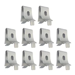 2er Set Edelstahl Trennwandwinkel Metall Regalträger Clips - Bild 1 von 9