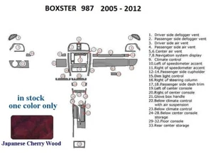 Se adapta a Boxster 987 05 06 07 08 09 10 11 12 kit de molduras de tablero madera de cerezo japonés - Imagen 1 de 3