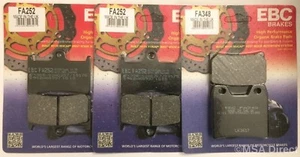 EBC Organic FRONT & REAR Disc Brake Pads For YAMAHA FZS1000 FAZER (2001 to 2005) - Picture 1 of 10