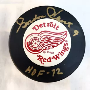 GORDON HOWE 9+HOF -72 Disco Firmato Detroit Red Wings - Foto 1 di 2