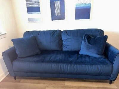Blue Sofa & Loveseat Set - Image 1 of 4