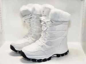 Hobibear wasserdichte Damen-Schneestiefel mit Kunstfellfutter weiß Größe 9 – NEU - Bild 1 von 4