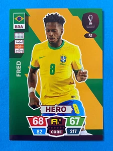 Panini Adrenalyn World Cup Qatar 2022 No. 51 Fred (Brazil) ⚪🔴 - Bild 1 von 1