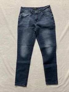 Lee Jeans Girls Skinny Fit Straight Leg 1442 Denim Stretch Blue Size 16 28 X 29 - Picture 1 of 10