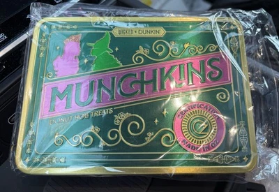Wicked Dunkin Donuts Munchkin Tin Made In Oz Glinda & Elphaba Pink & Green 💖💚 - Image 1 of 4