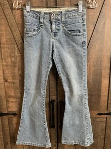 Youth Girls Size 7 Regular Riders by Lee Bootcut Light Wash Blue Jeans - Picture 1 of 7