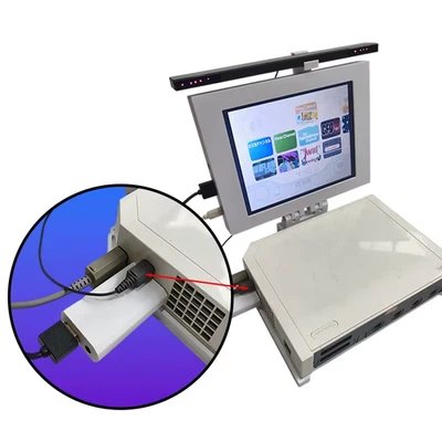 Wii 8" Portable LCD Screen Kit 🎮 w/ HDMI Converter + Speakers + Foldable Stand - Image 1 of 4