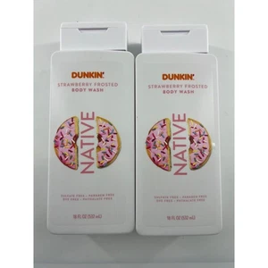  Jabón Corporal Nativo DUNKIN FRESA ESMERILADO 18OZ EDICIÓN LIMITADA Lote de 2 Nuevo - Imagen 1 de 2